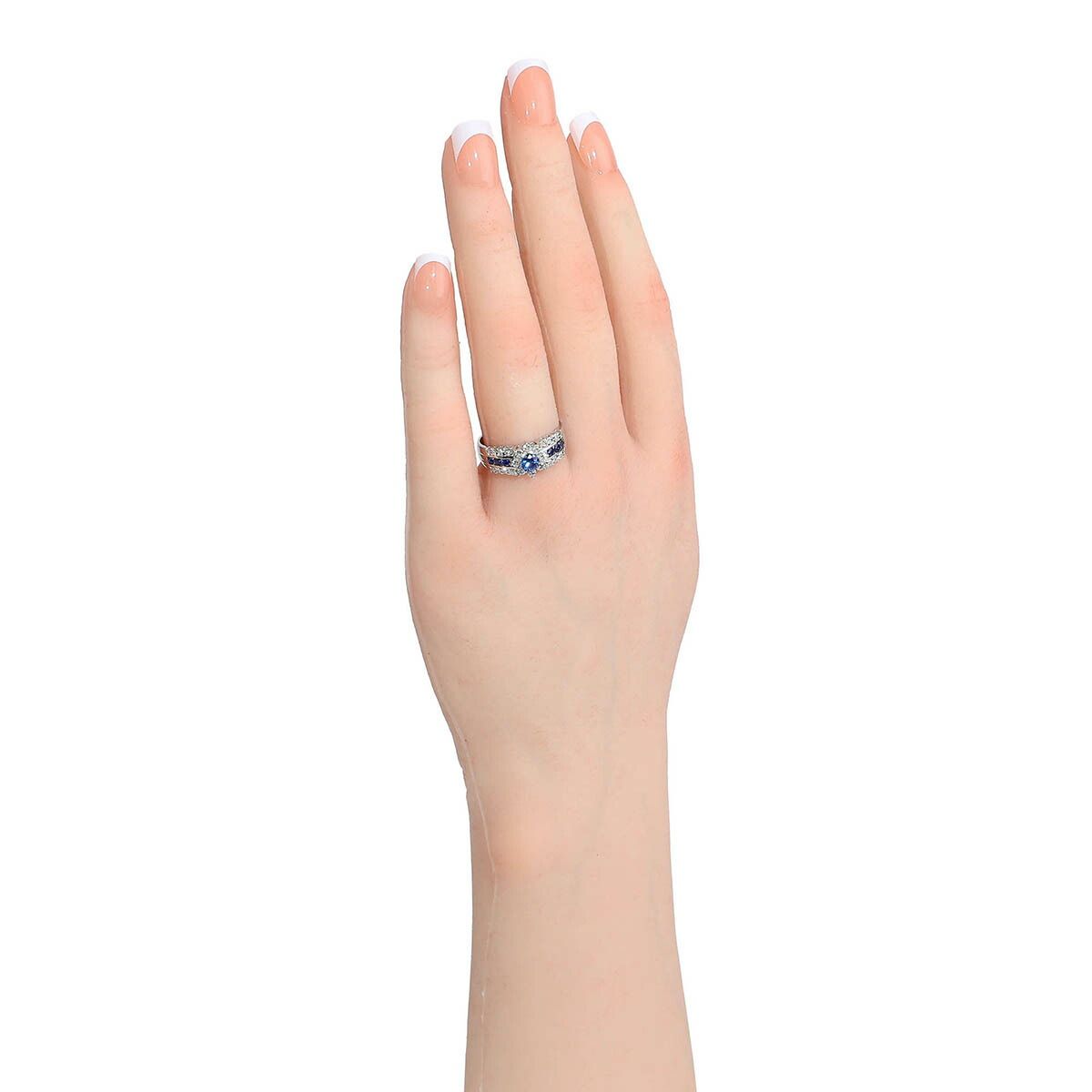 新品仕上済】 ブルーサファイア 0.72ct ダイヤモンド 0.59ct プラチナ 