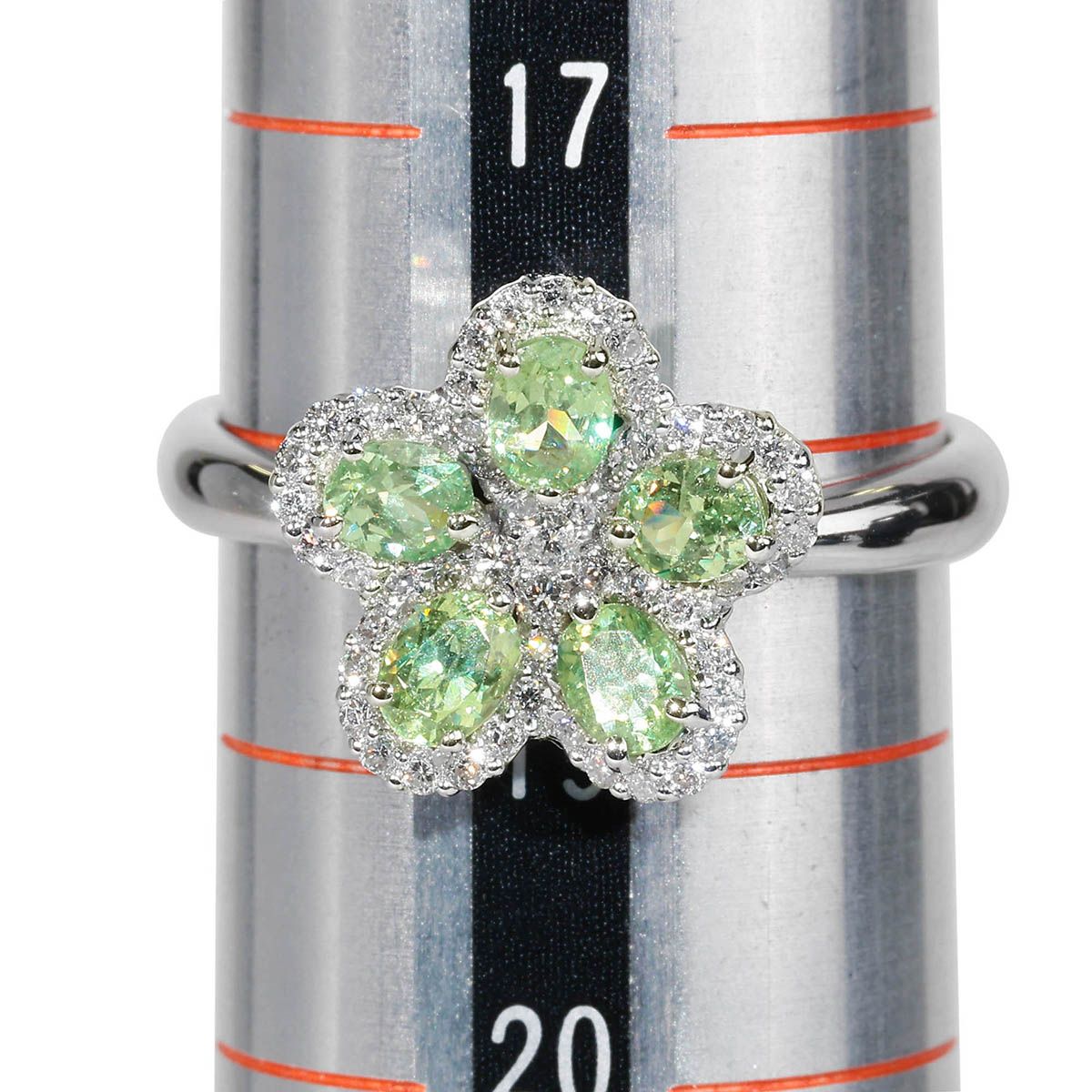 新品仕上済】 デマントイドガーネット 1ct ダイヤモンド 0.25ct 