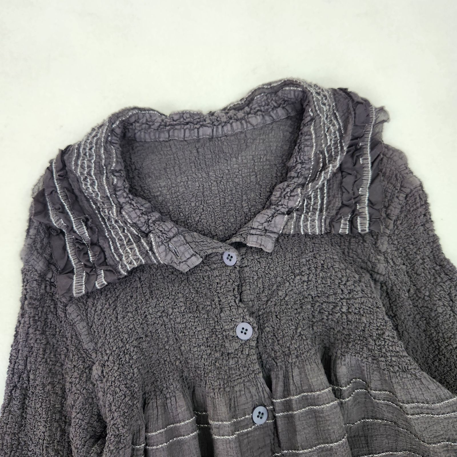 未使用級 極美品 me by ISSEY MIYAKE ワンピース 希少フリル プリーツ 