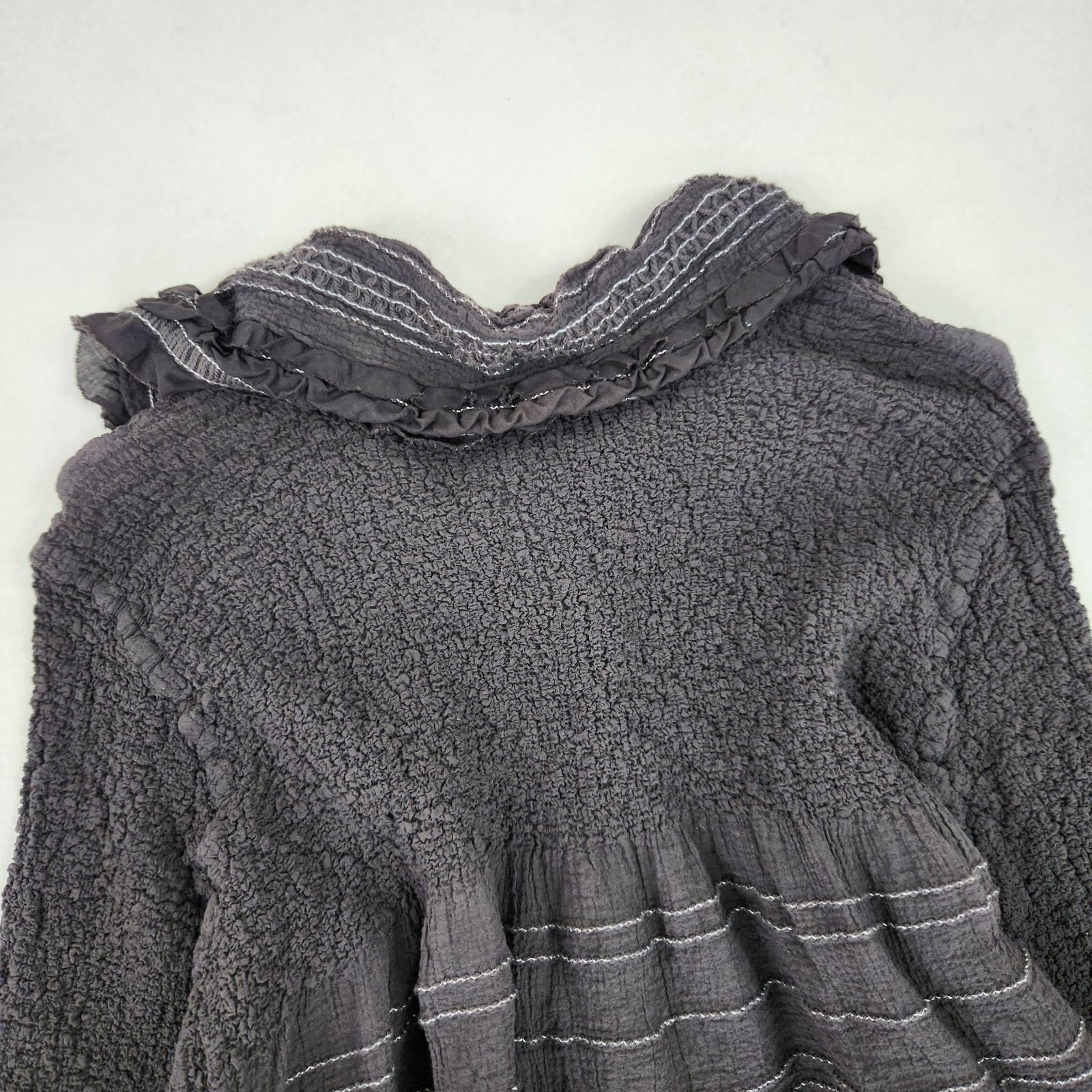 未使用級 極美品 me by ISSEY MIYAKE ワンピース 希少フリル プリーツ 