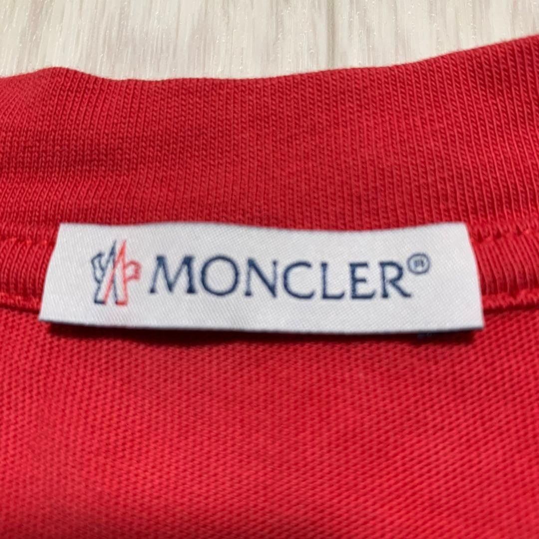 MONCLER Tシャツ ワッペン レッド 赤 S 国内正規品 3S743 - メルカリ