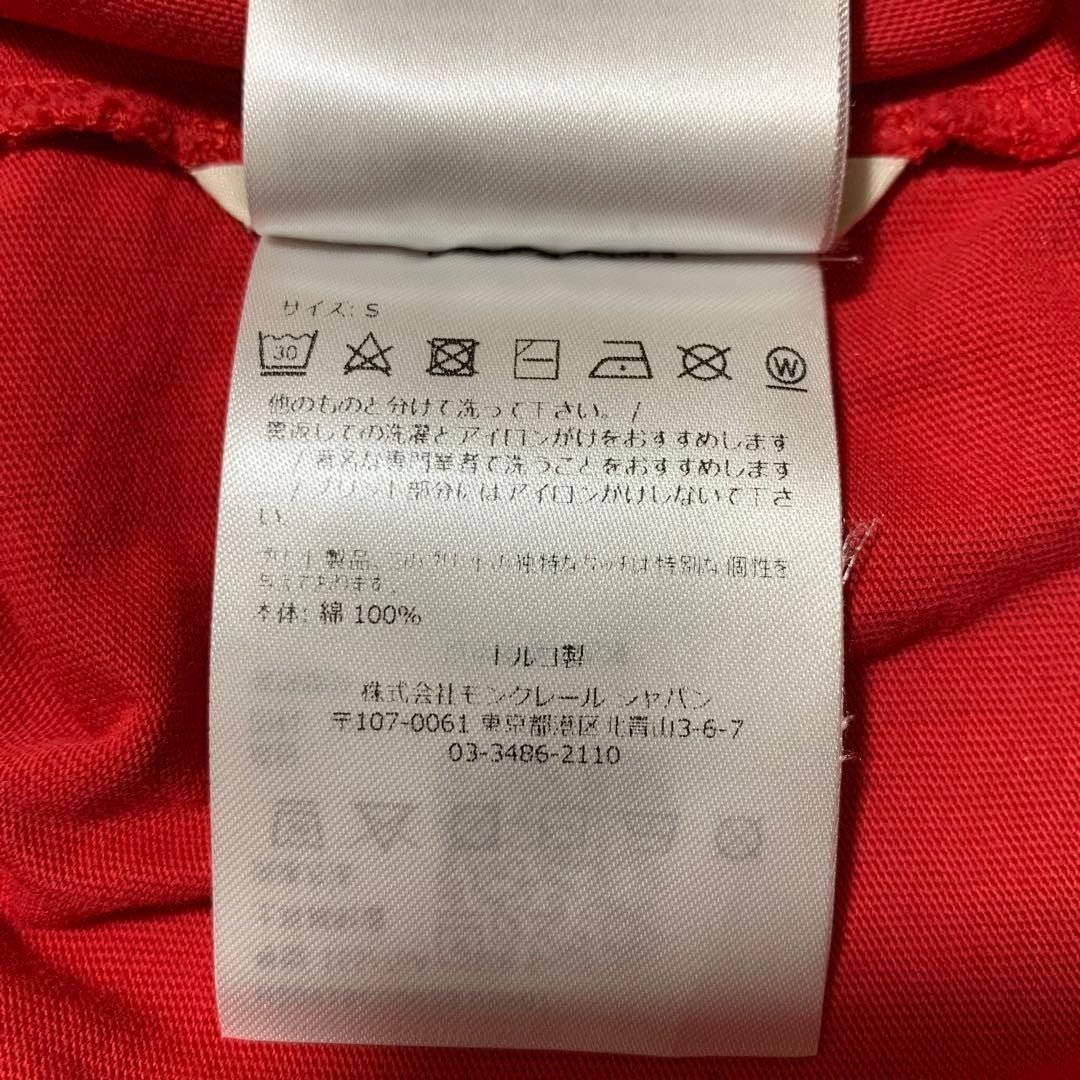 MONCLER Tシャツ ワッペン レッド 赤 S 国内正規品 3S743 - メルカリ