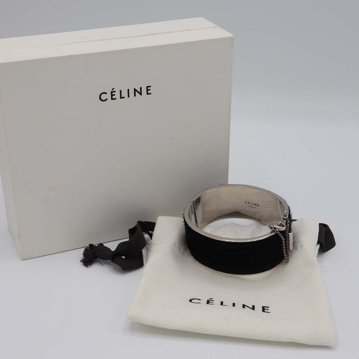 セリーヌ マンシェット シルバー M CELINE バングル ブレスレット