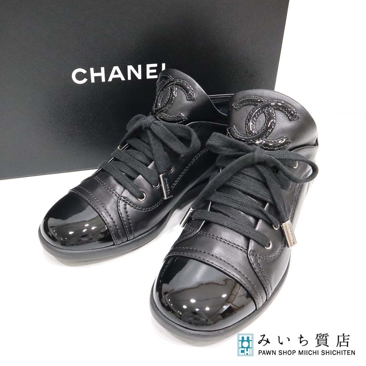 CHANEL シャネル スニーカー ココマーク G25313 レザー ブラック CHANEL シャネル スニーカー ココマーク G25313 レザー ブラック