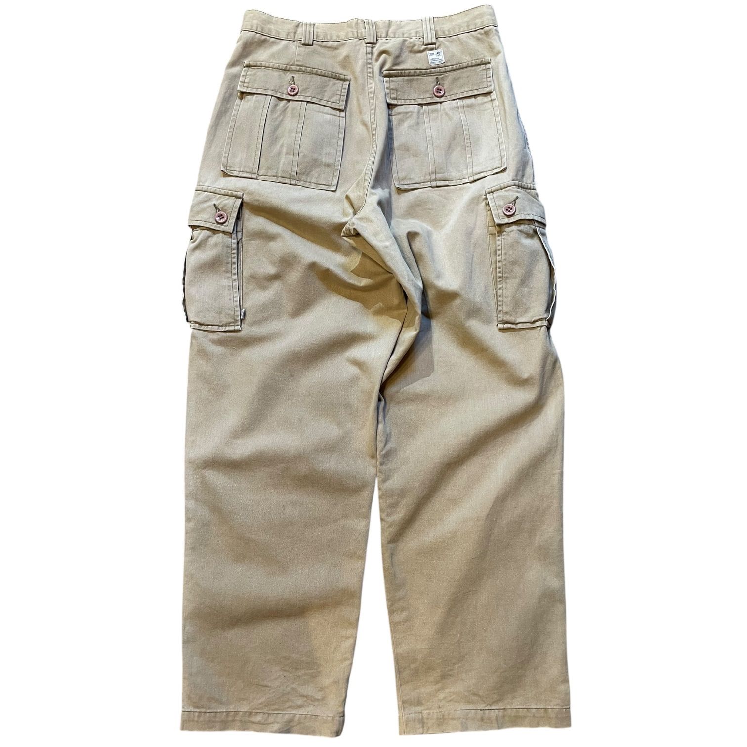90s-00s STUSSY Cotton Cargo Pants ベージュ W32 L30 ステューシー 