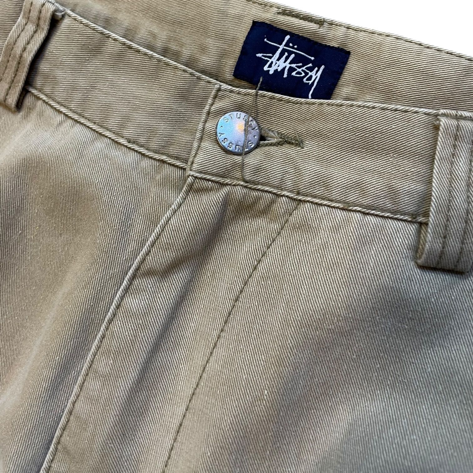 90s-00s STUSSY Cotton Cargo Pants ベージュ W32 L30 ステューシー 