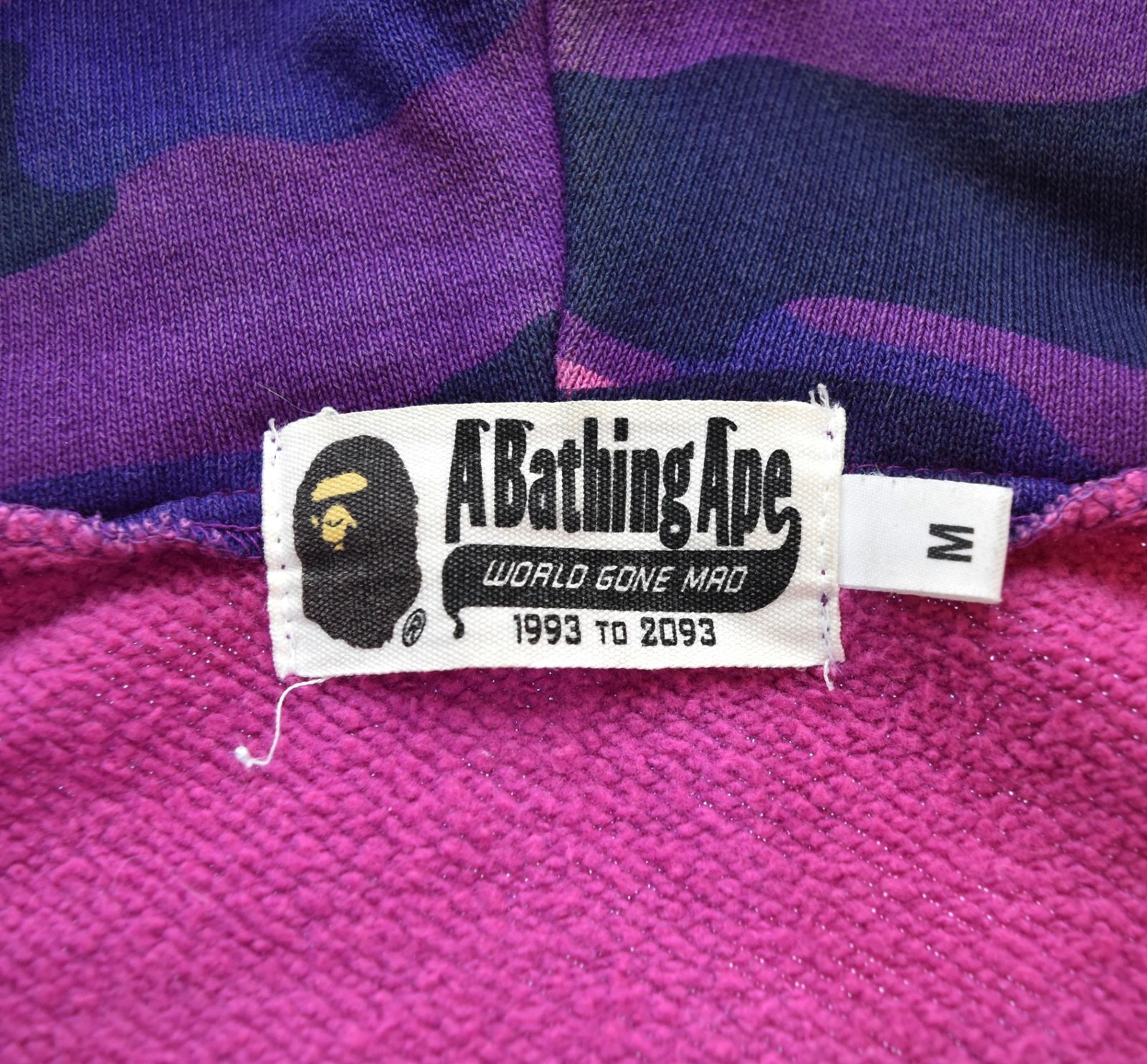 ア ベイシング エイプ A BATHING APE BAPE Purple Camo Shark Full Zip 