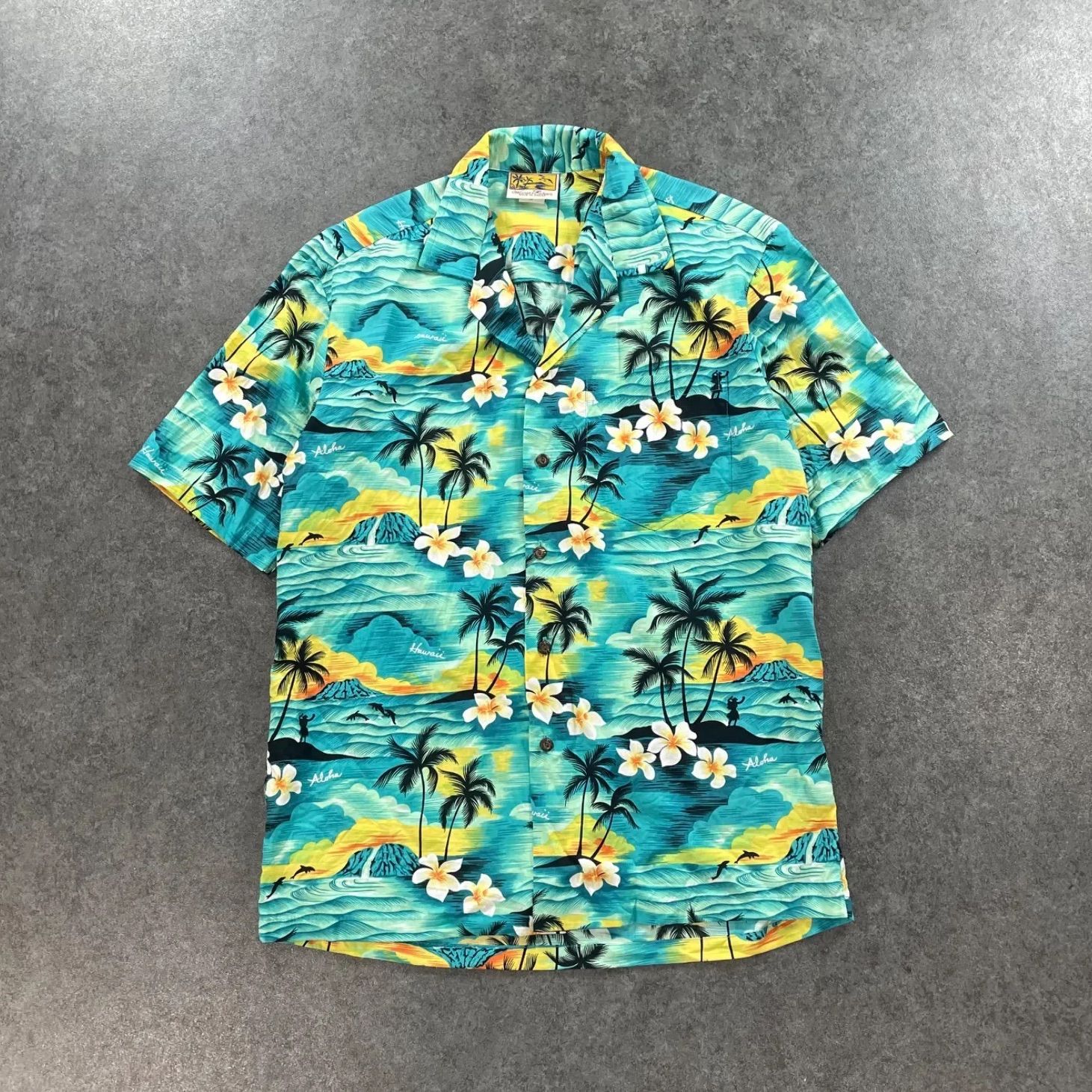 ハワイ製 Vintage Winnie Fashion Hawaiian Aloha Shirt ウィニー 