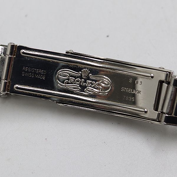 ロレックス 7835 純正ベルト ステンレス シルバーカラー 19mm用 