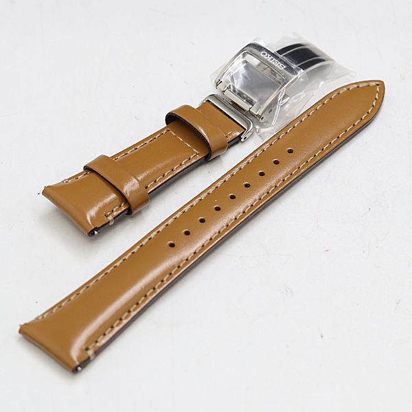 美品 セイコー プレサージュ レザー 純正ベルト 20mm メンズ腕時計 