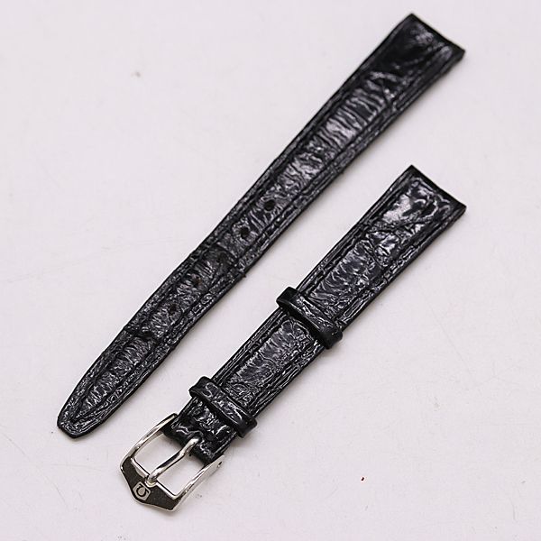 OMEGA ブラックレザー 時計ベルト　純正品　新品未使用 美品 オメガ 純正ベルト レザー ブラックカラー 10mm用 メンズ