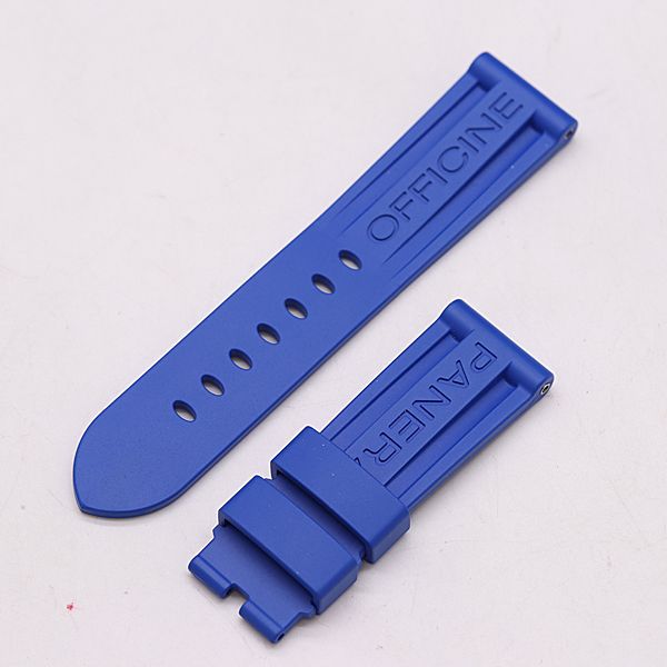 新品同様 パネライ 純正ベルト ラバー ブルーカラー 21ｍｍ用 メンズ/レディース腕時計 2000000 NSK KMT