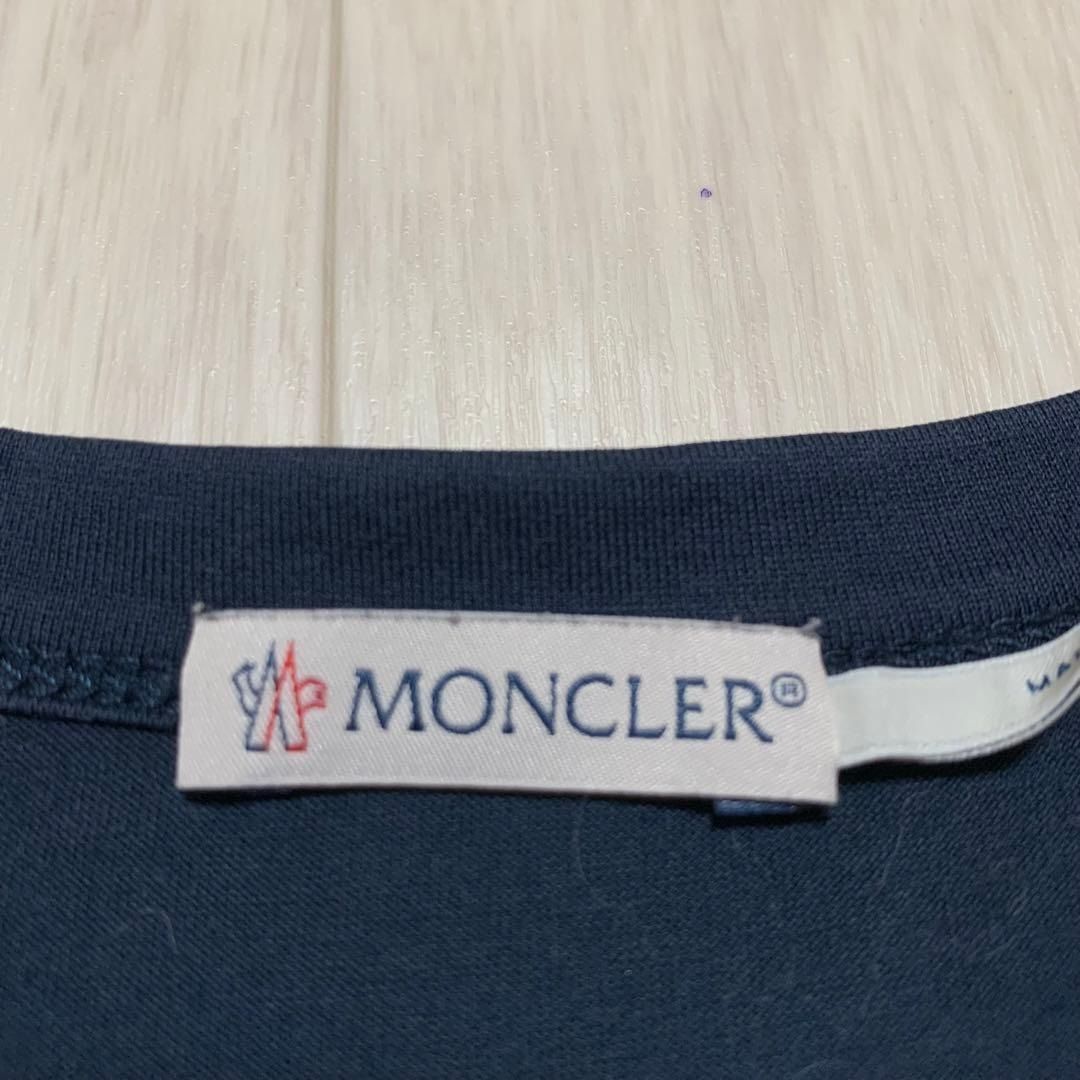 モンクレール ワッペン ダブルロゴ Tシャツ ネイビー L 3S756 - メルカリ