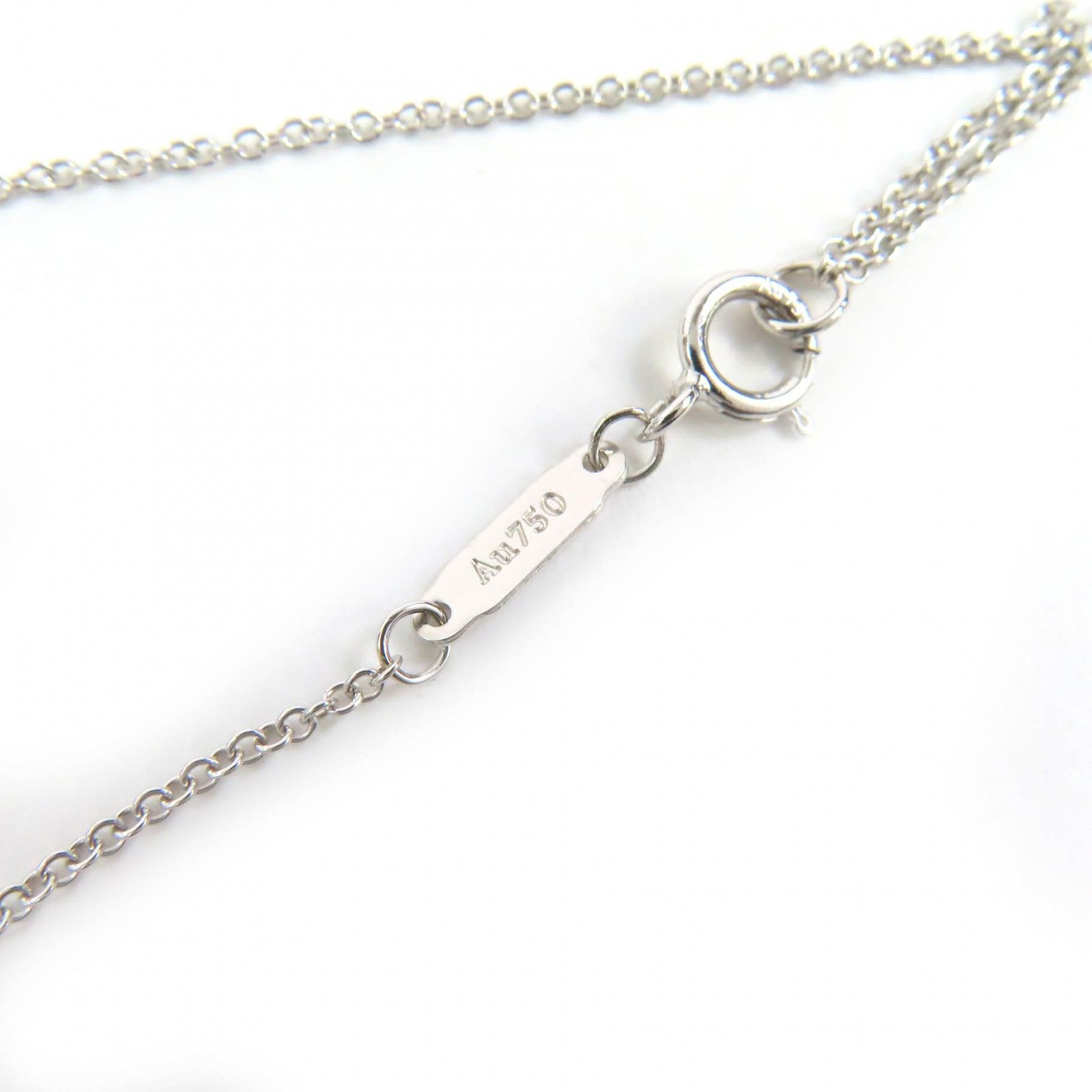 極美品△TIFFANY&Co. ティファニー Tスマイル ペンダント K18WG 