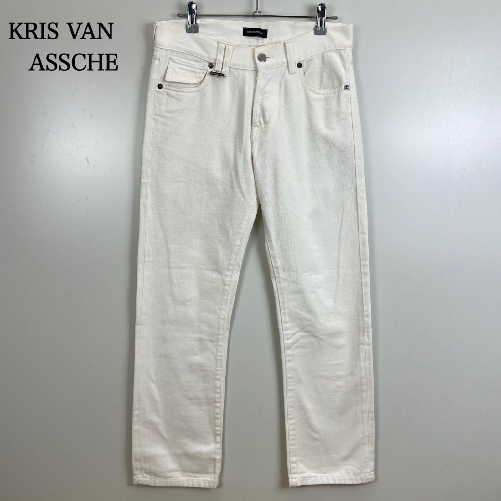 KRIS VAN ASSCHE archive suede patch cotton pants w29 クリスヴァン 