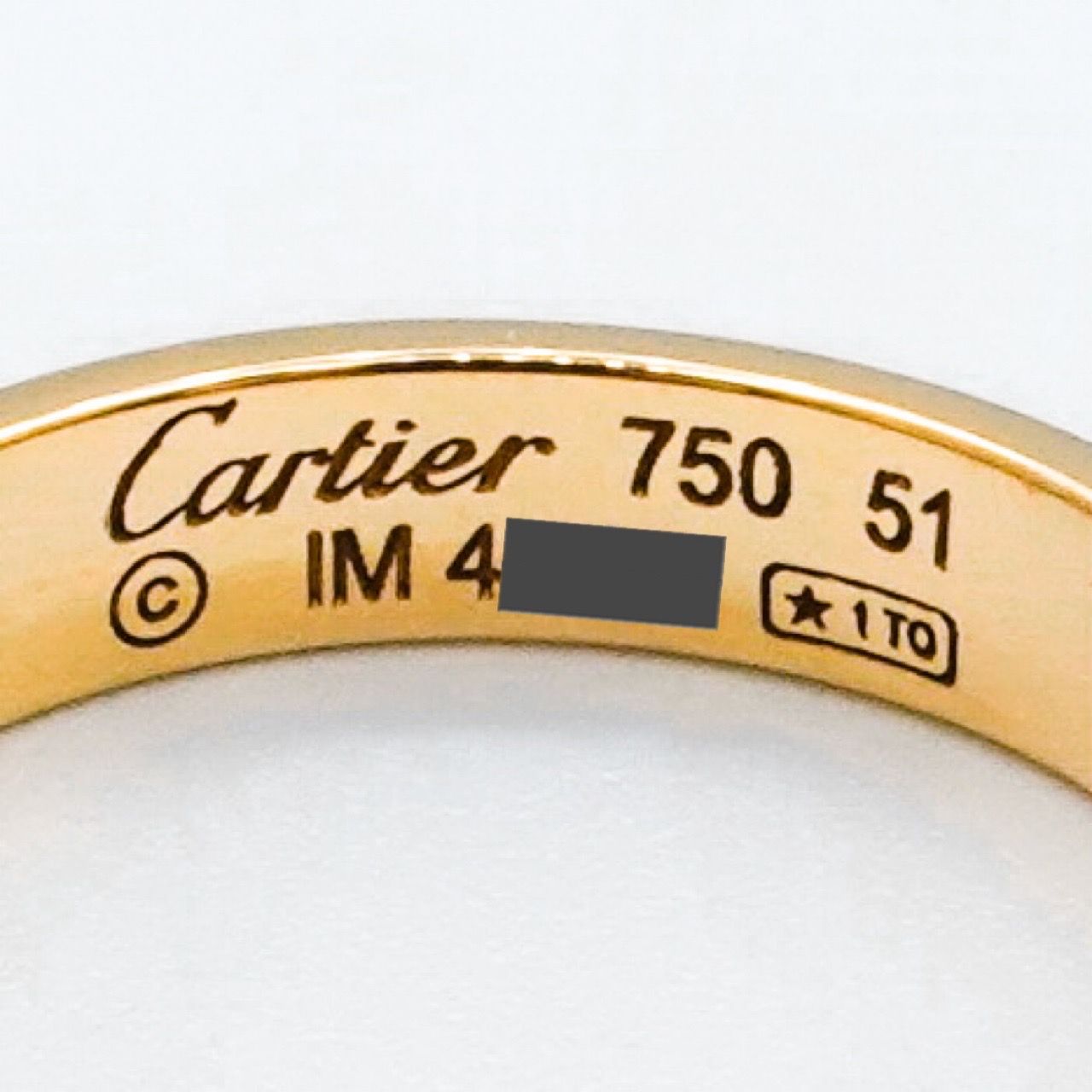 仕上済】カルティエ ミニラブリング YG 11号 11 51 レディース リング