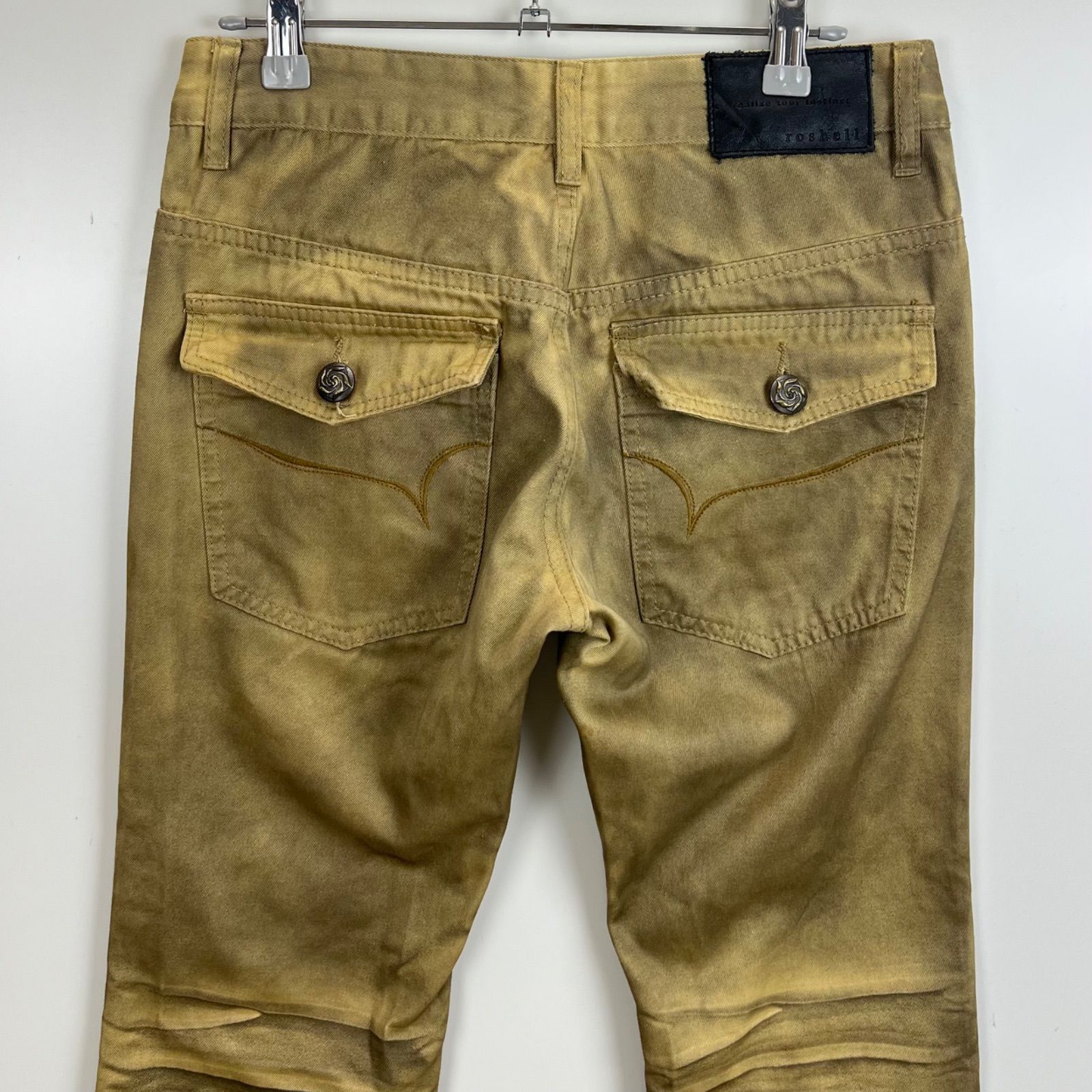 roshell y2k style grunge flare pants S ロシェル グランジ フレア 