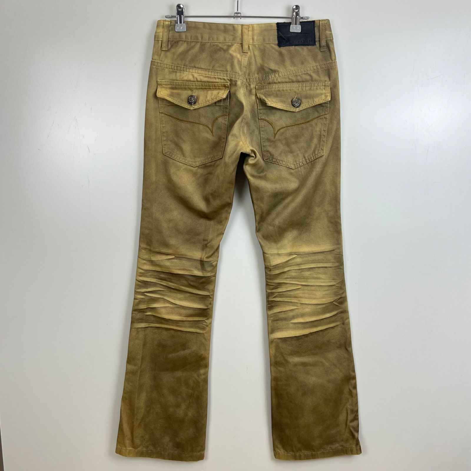 roshell y2k style grunge flare pants S ロシェル グランジ フレア 