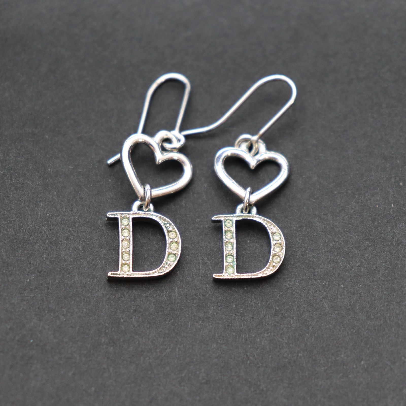 Christian Dior ヴィンテージピアス シルバー ストーン - Christian 
