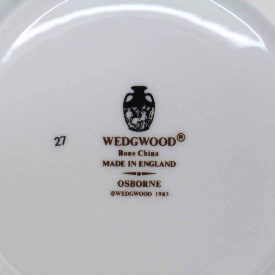 5枚セット】 WEDGWOOD 廃盤 OSBORNE プレート 3種5枚セット 黒壺印