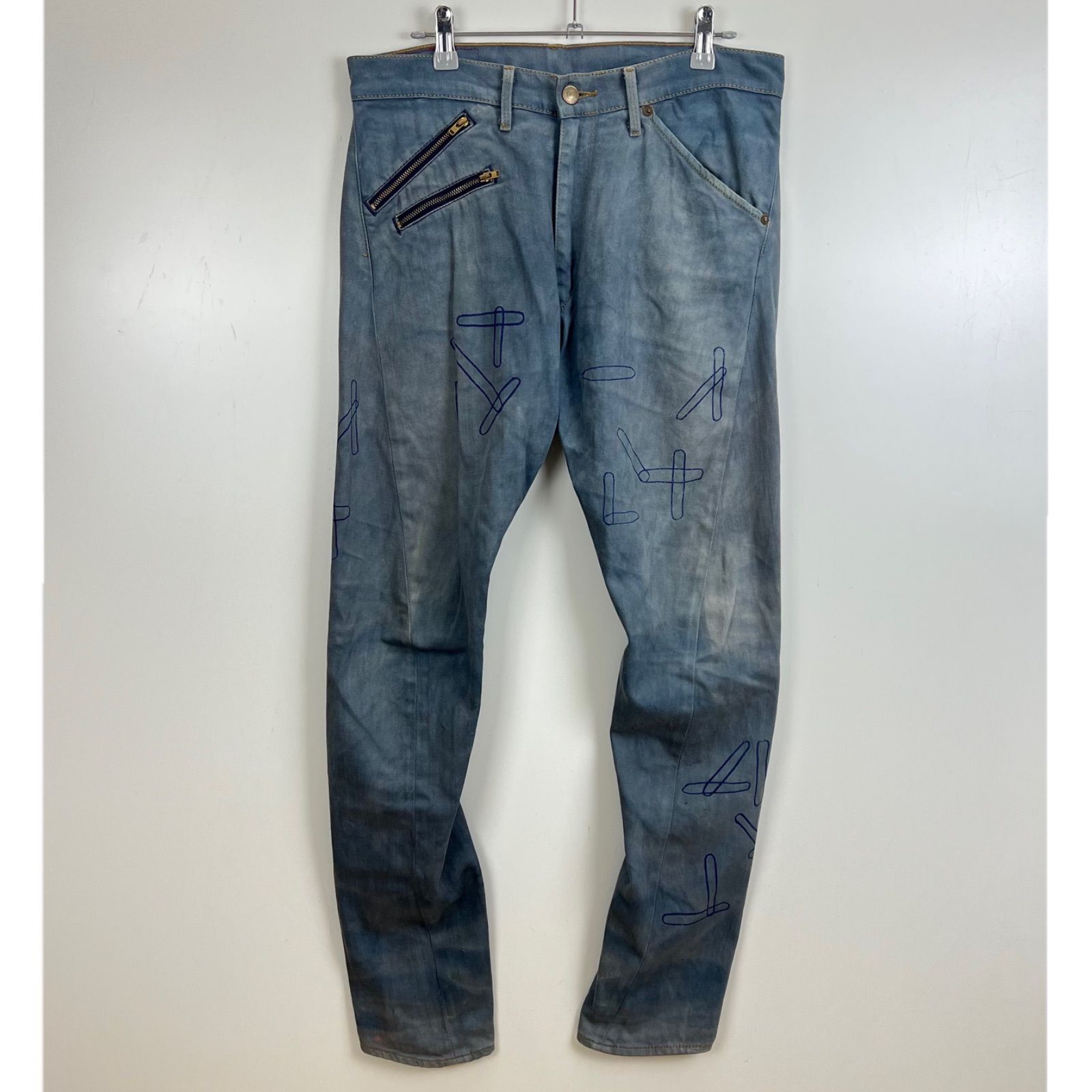Levi’s RED パッシブアグレッシブ 立体裁断デニム ジップデニムパンツ メンズ Levi's RED パッシブアグレッシブ 立体裁断デニム ジップデニム