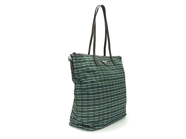 PRADA プラダ ショルダーバッグ トライアングルロゴ 1BG189 グリーン系 