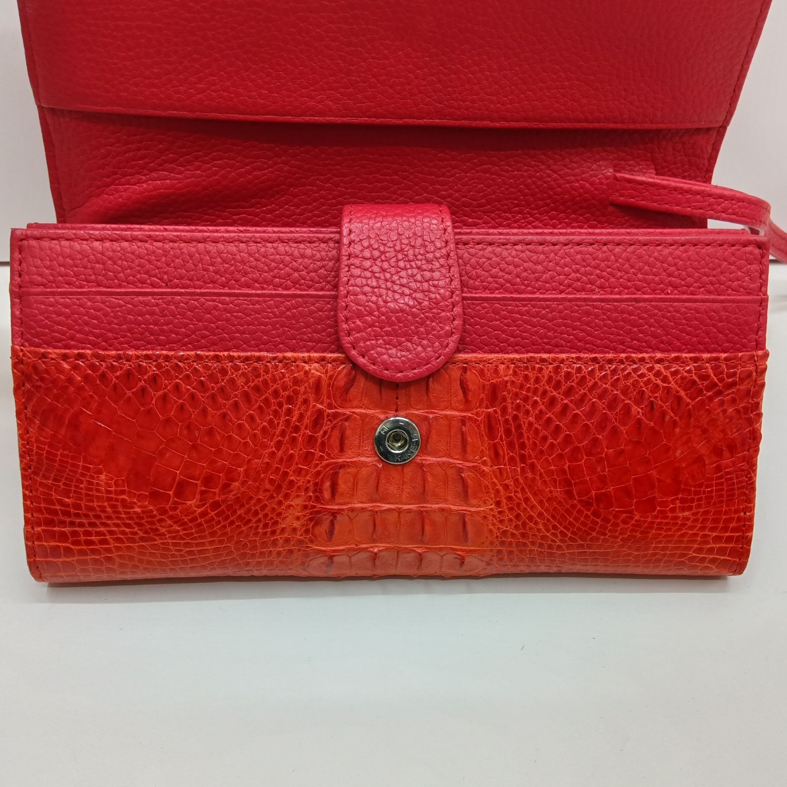 美品 ? クロコダイル クラウン 長財布 ／ ストラップベルト付き 