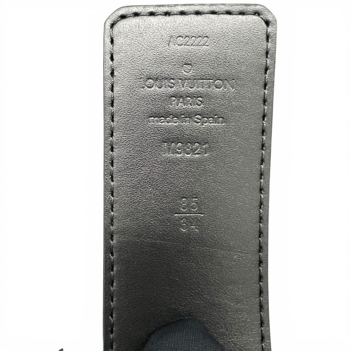 【5/6価格改定】LOUIS VUITTON 極美品 ルイヴィトン サンチュール LV イニシャル モノグラム ベルト M9821 PVC レザー AC2222 ブラウン 85/34 メンズ ヴィトン Aランク 中古 鑑定済 ヴィトンベルト LOUIS VUITTON - 【5/19価格改定】LOUIS VUITTON 極美品 ルイヴィトン