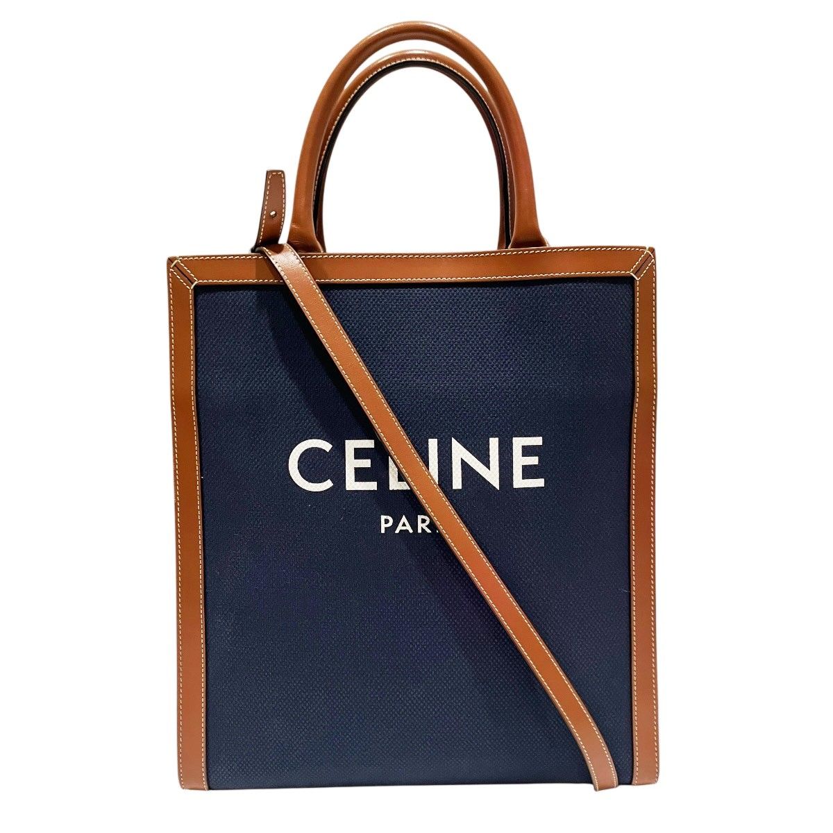 セリーヌ CELINE バーティカル カバ スモール トートバッグ キャンバス 