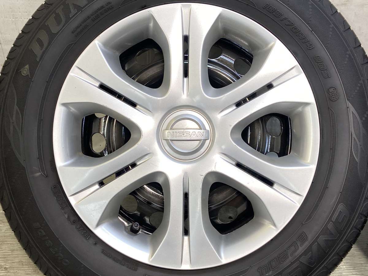 185/70R14 ダンロップ エナセーブ EC204 日産純正 14x5.5 100-4穴 中古 
