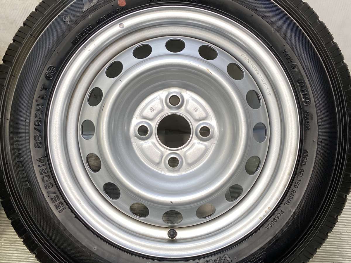 155/80R14 88/86N LT ダンロップ エナセーブ VAN01 トヨタ純正 AL 14x5 
