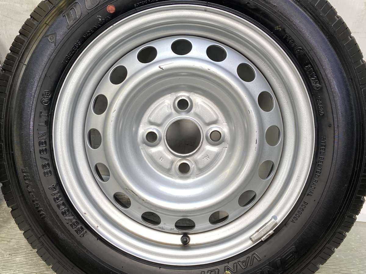 155/80R14 88/86N LT ダンロップ エナセーブ VAN01 トヨタ純正 AL 14x5 