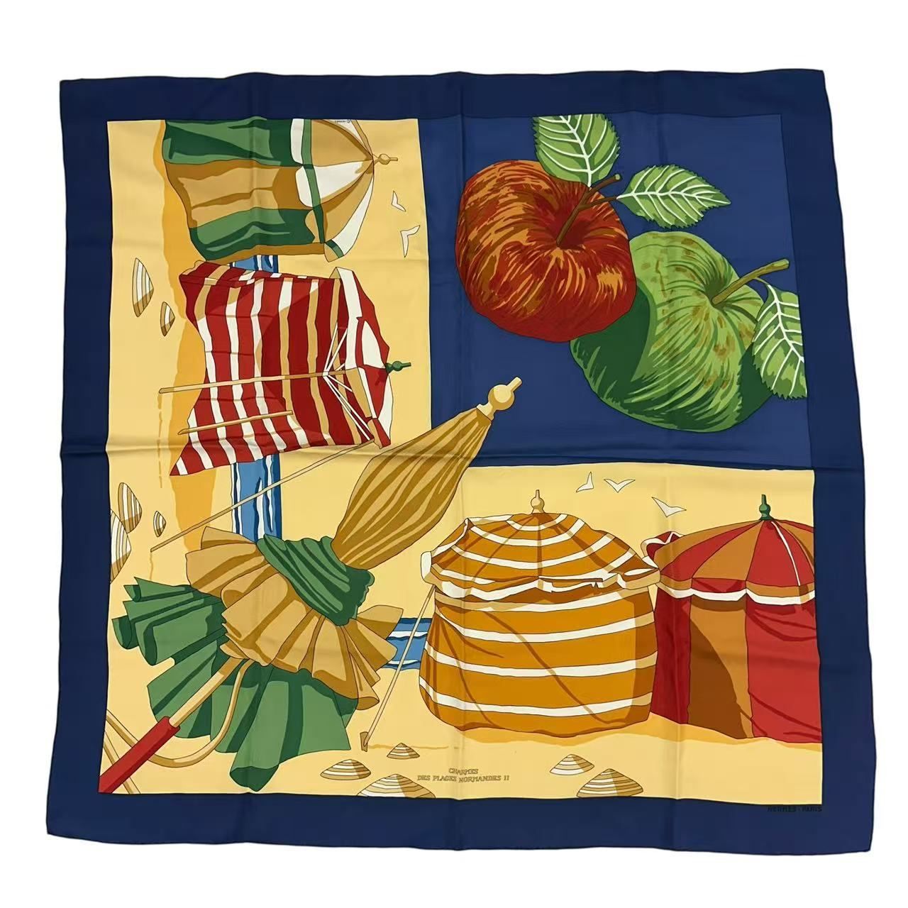 極美品 HERMES エルメス カレ90 スカーフ DES PLAGES NORMANDES2