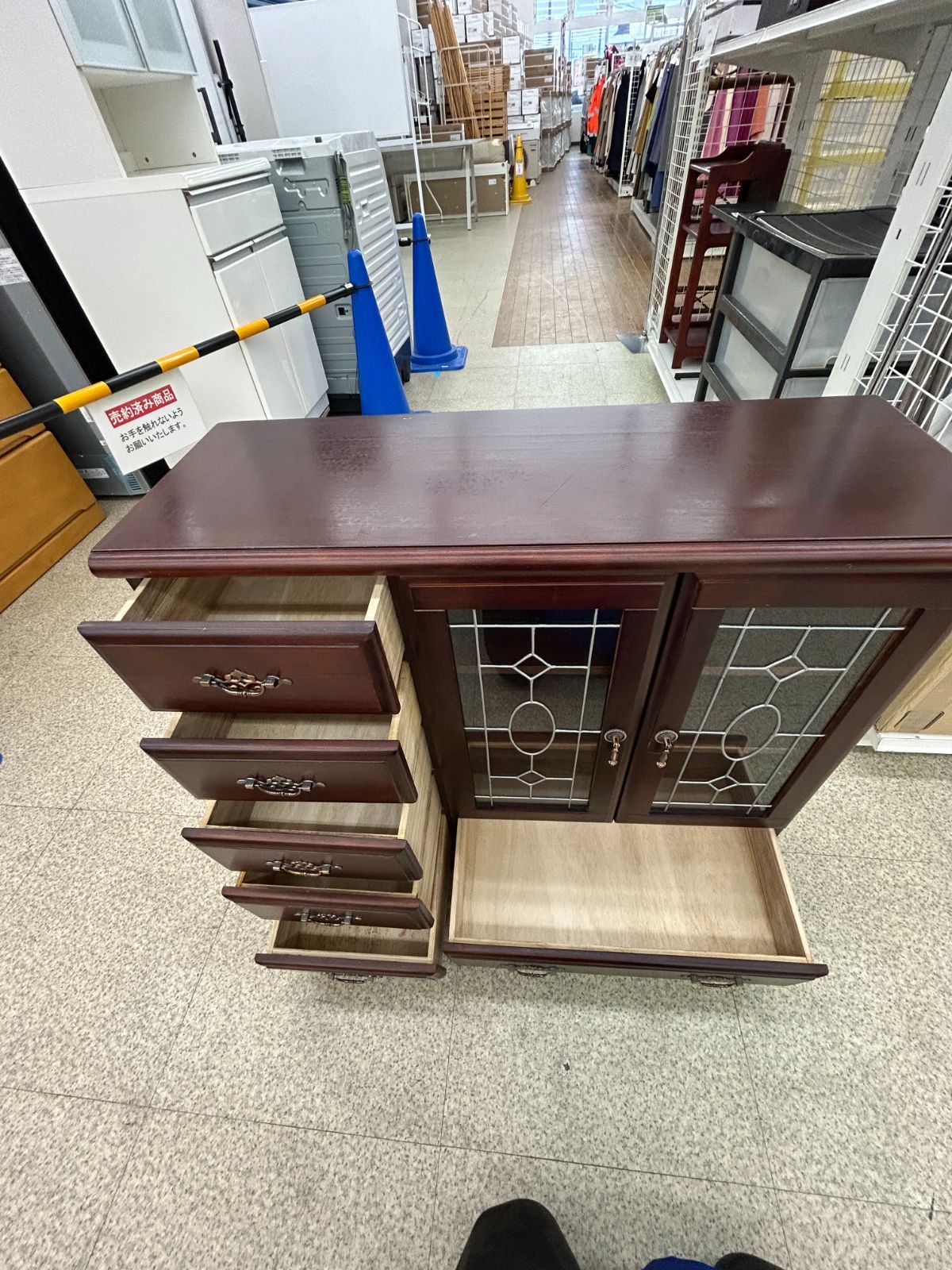 ☆リユースのサカイ東金店☆ アンティーク ステンドキャビネット 管理 