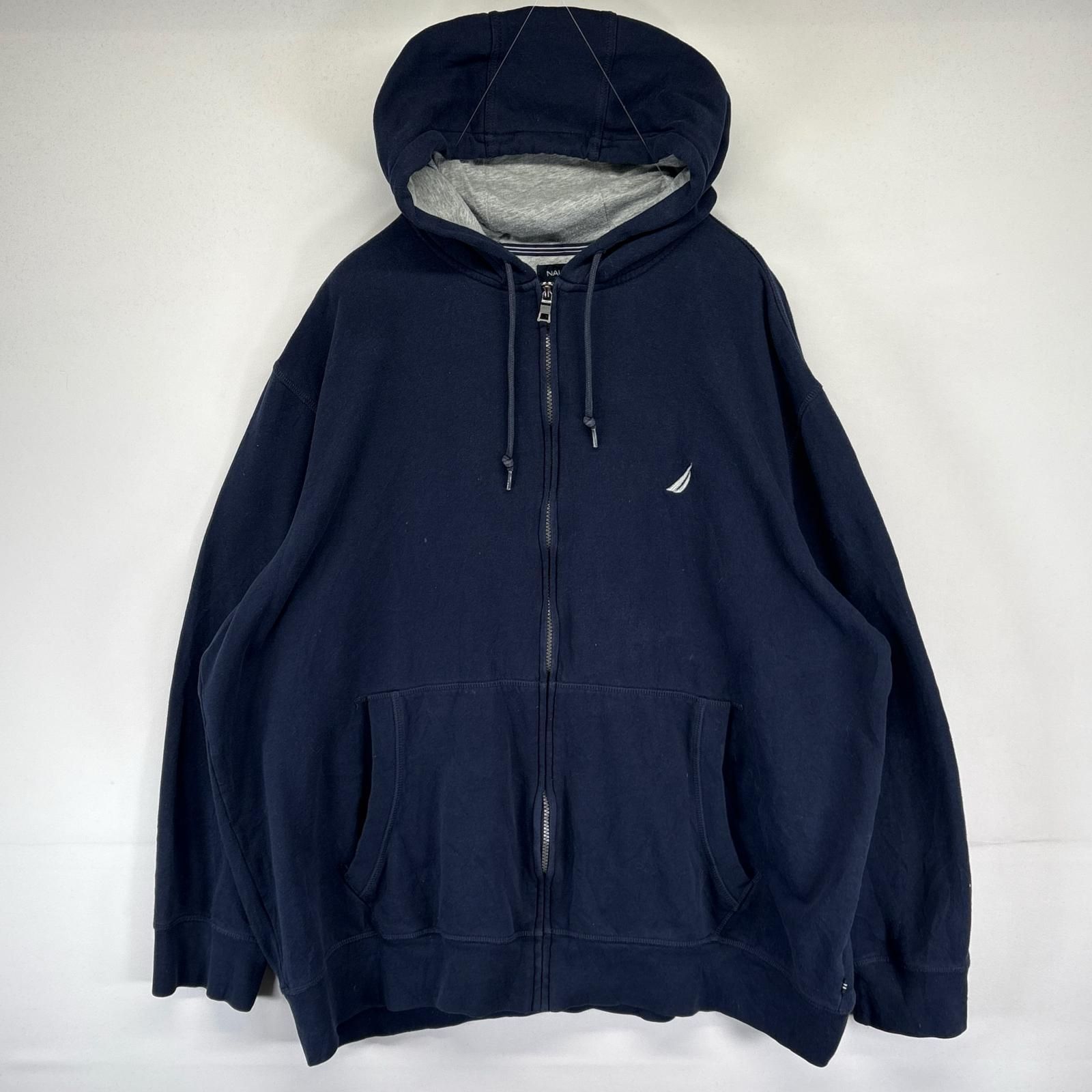 古着 ノーティカ NAUTICA パーカー スウェット フルジップ ワン 