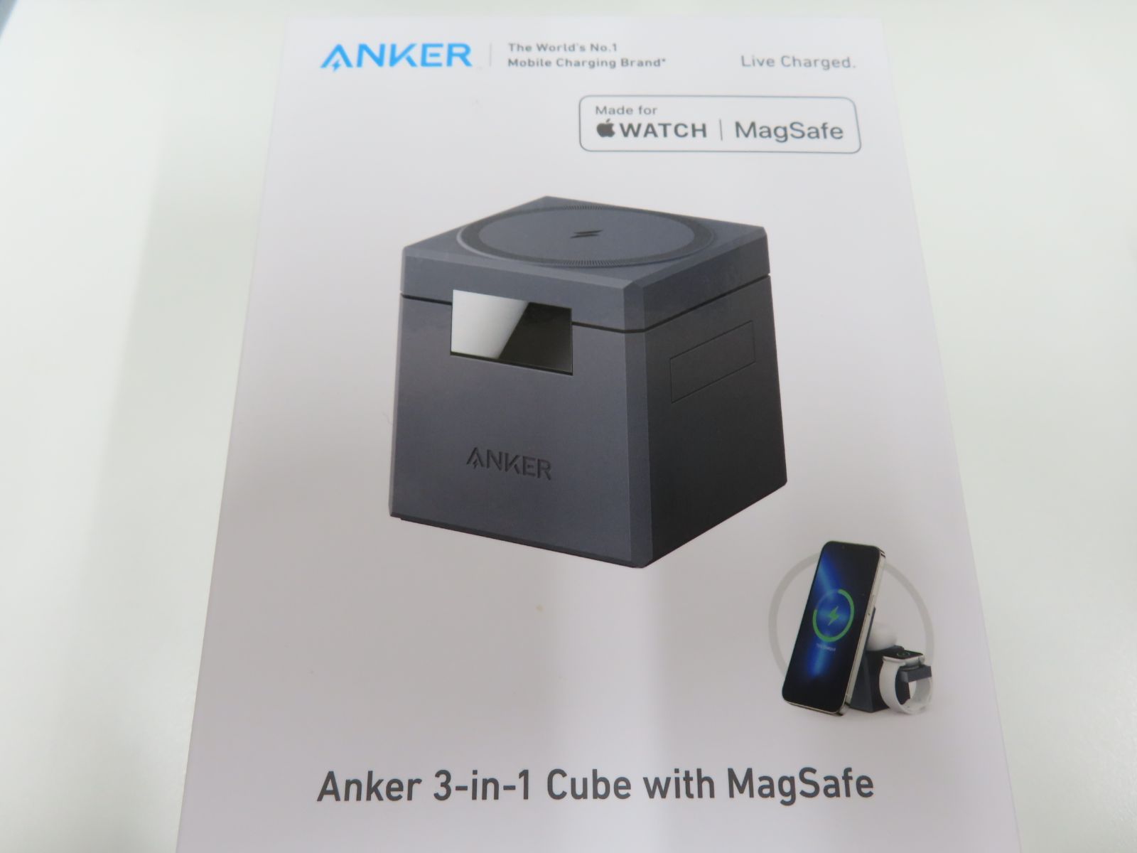 新品 未使用 未開封 Anker 3-in-1 Cube with MagSafe Y1811JA1 アンカー 充電器