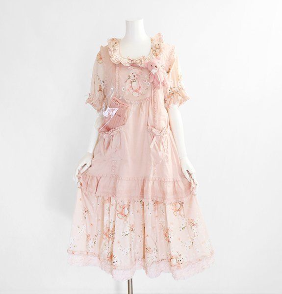 美品* PINK HOUSE 桜色に染まる 桜テディ 4点セット ワンピース