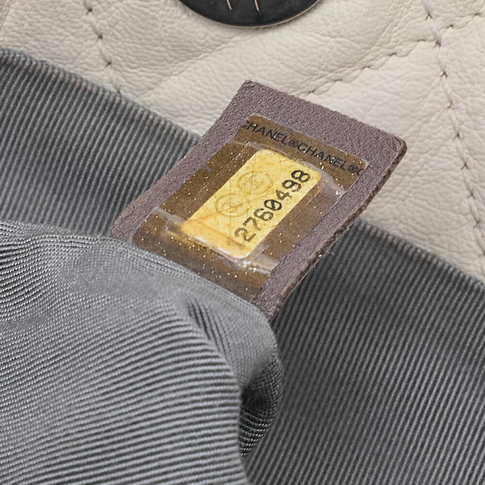 CHANEL シャネル ショルダーバッグ ヴィンテージカーフ ココマーク 巾着  黒×白（シルバー金具） レディース【中古】【送料無料】【SS】 CHANEL シャネル ショルダーバッグ ヴィンテージカーフ ココマーク
