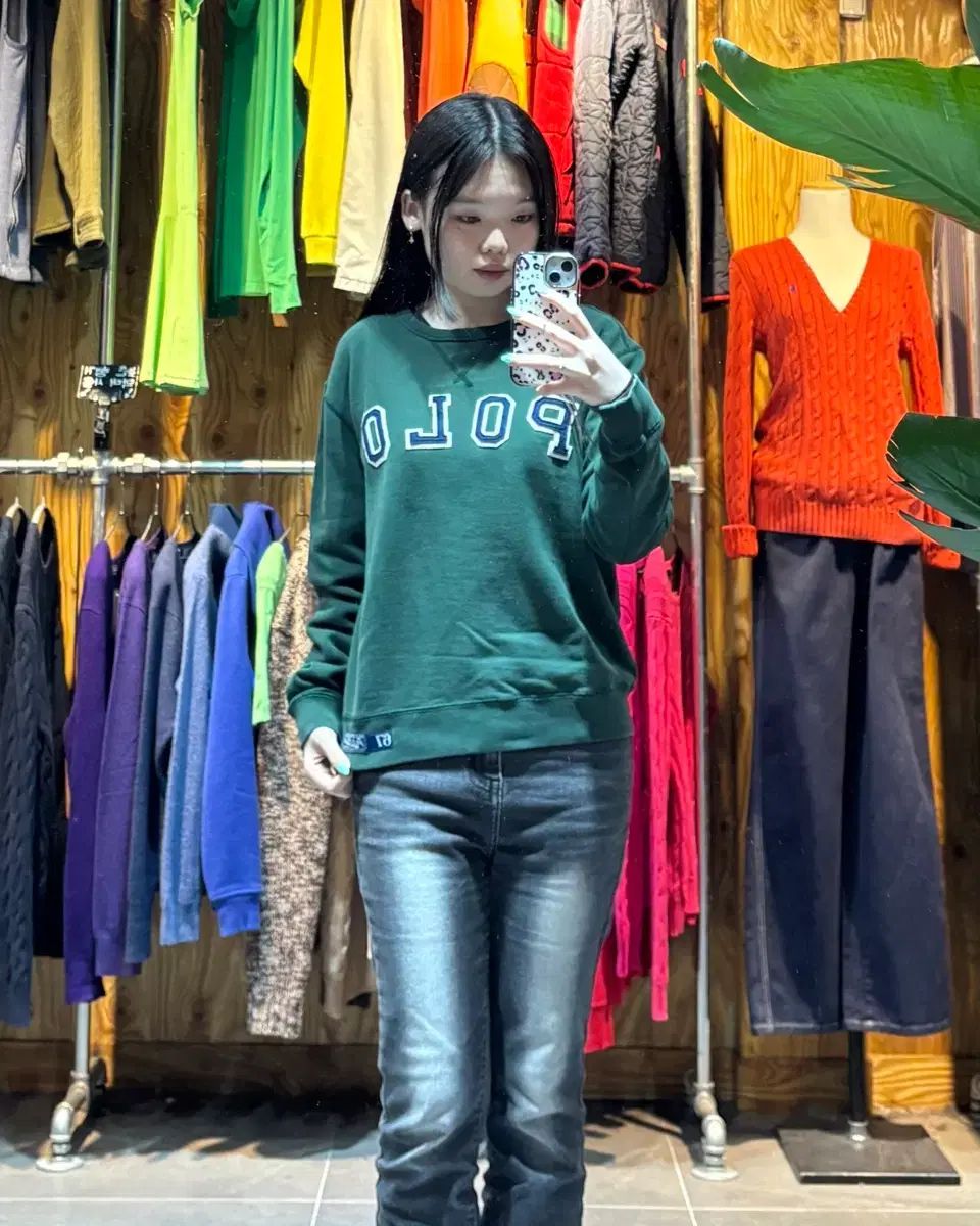 S POLO RALPH LAUREN(ポロラルフローレン) パッチ ダークグリーン スウェット