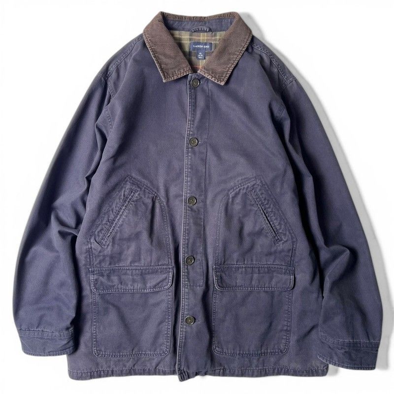 00s LAND'S END チェック ライナー付き コットン ハンティング 00s LAND'S END チェック ライナー付き コットン ハンティング