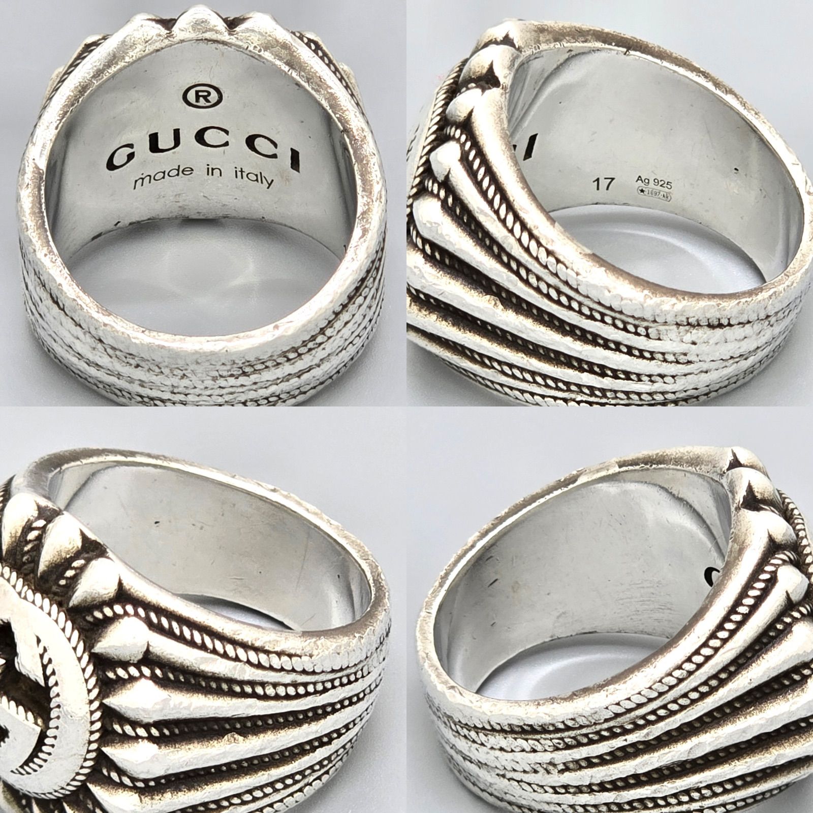 GUCCI グッチ 728399 インターロッキングG シグネット リング 17 約17