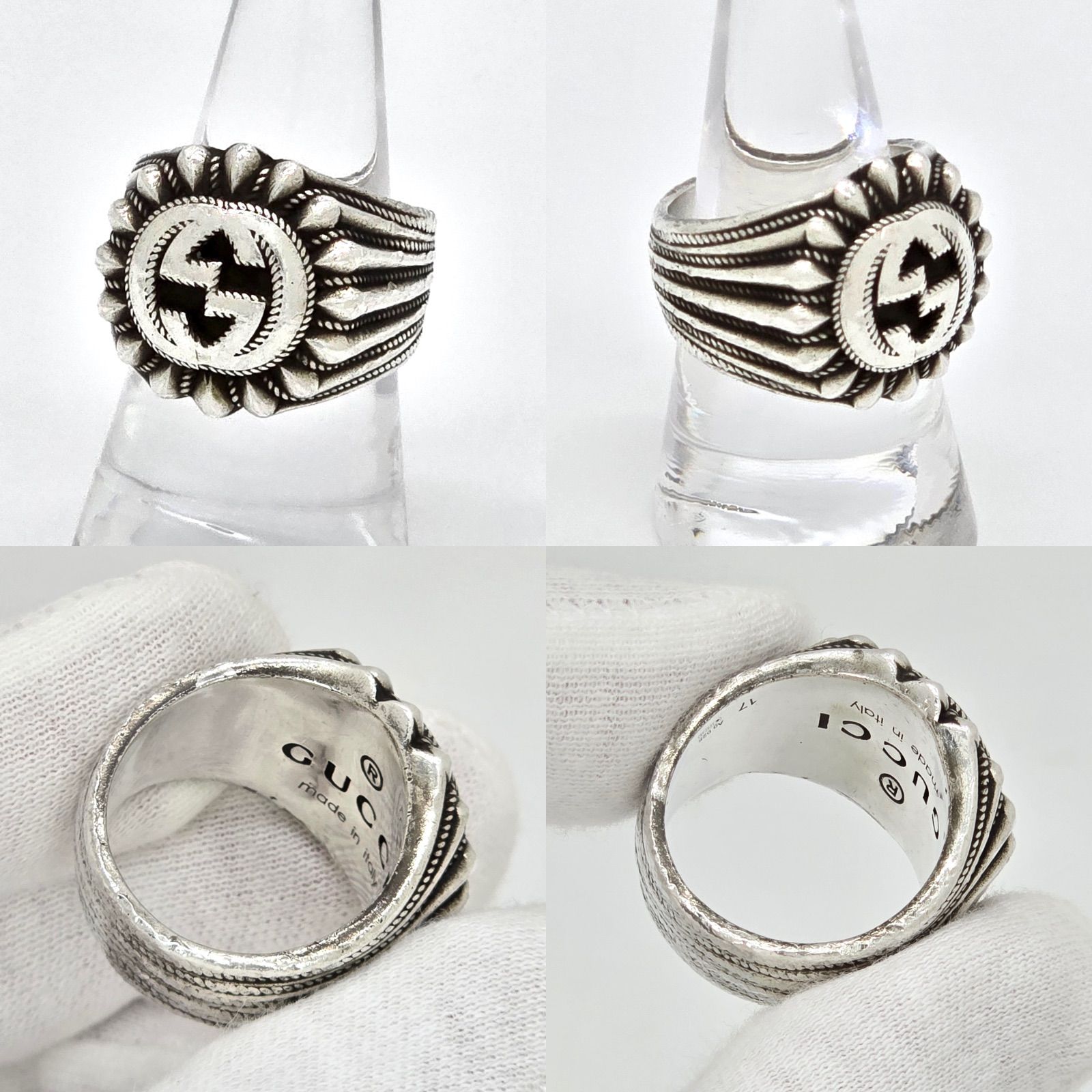 GUCCI グッチ 728399 インターロッキングG シグネット リング 17 約17