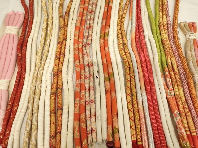 平和屋着物[]七五三　女の子　和装小物　帯締め20本セット　アンティーク　丸ぐけ　刺繍　金銀糸　未使用品あり　逸品　AABF2227ja