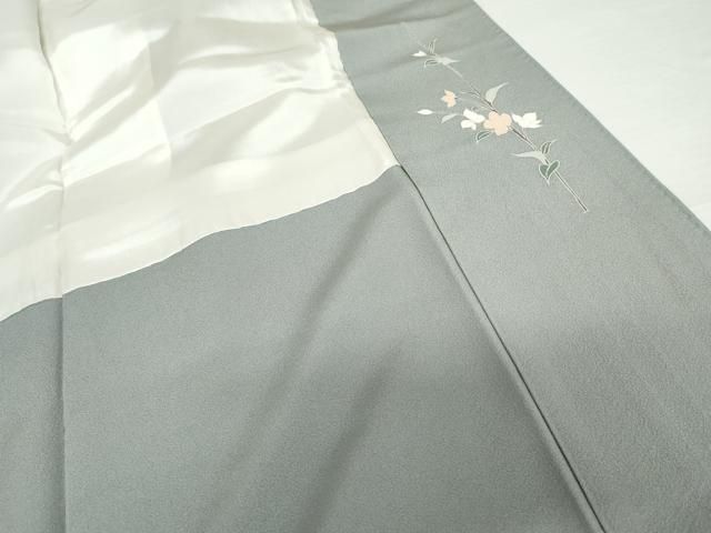 平和屋着物●訪問着　友禅　風景枝花文　暈し染め　正絹　逸品　AABF1367ck 平和屋着物○訪問着 友禅 枝花文 暈し染め 正絹 逸品 AABG0367cs