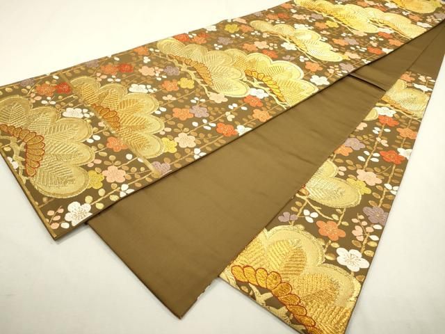 平和屋着物●西陣　河合美術織物謹製　六通柄袋帯　唐織　宝尽くし花文　黒地　金糸　正絹　逸品　CABE4603hy 楽天市場】平和屋本店□極上 西陣 河合美術織物謹製 六通柄袋帯 唐織