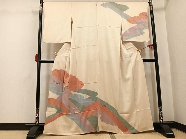 平和屋着物●訪問着　刺繍　草花文　金彩　正絹　逸品　AABH8373ph 平和屋着物○訪問着 刺繍 草花文 金彩 正絹 逸品 AABH8373ph - メルカリ