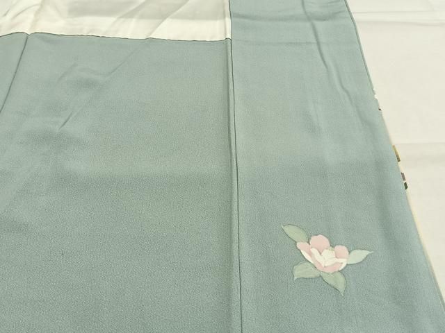 平和屋着物●訪問着　枝花文　暈し染め　正絹　逸品　AABH5107fy 平和屋着物○訪問着 枝花文 暈し染め 金彩 正絹 逸品 AABH9710ph