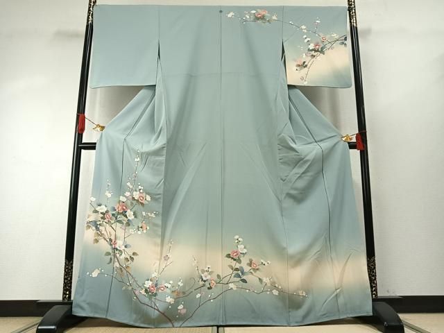 平和屋着物●訪問着　枝花文　暈し染め　正絹　逸品　AABH5107fy 平和屋着物○訪問着 枝花文 暈し染め 正絹 逸品 AABH5107fy - メルカリ