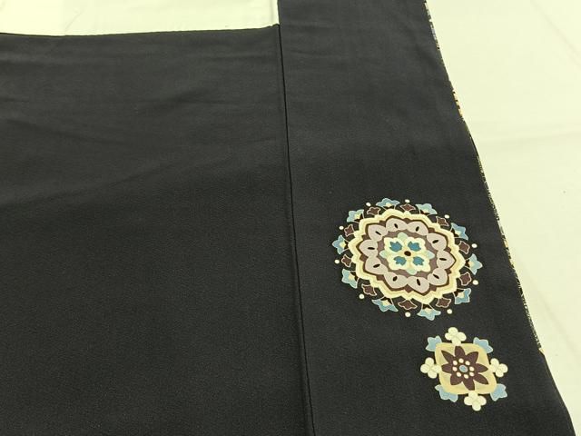 平和屋着物●訪問着　駒刺繍　立波松文　暈し染め　金彩　正絹　逸品　AABI2448ck 平和屋着物○訪問着 駒刺繍 吉祥花文 金彩 ますいわ屋扱い 正絹 逸品