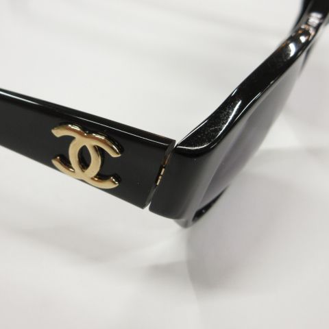 シャネル CHANEL サングラス ココマーク ブラック 黒 ブルー系 01452